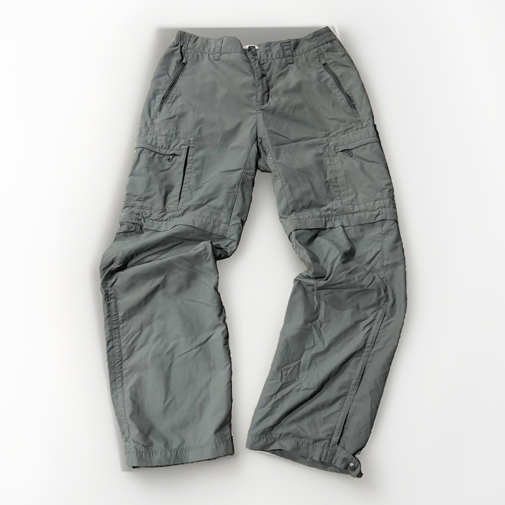 REI Sahara Convertible Hiking Pants 8 Gray Green UPF 50+